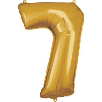 Amscan Balónek fóliový narozeniny číslo 7 zlatý 86cm