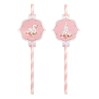 Papírová brčka Na den princeznou 8 ks