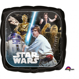 Foliový balonek čtverec - Star Wars Classic 43 cm