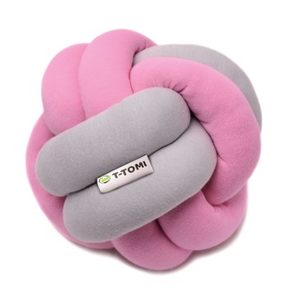 T-TOMI Pletený míček Pink + grey