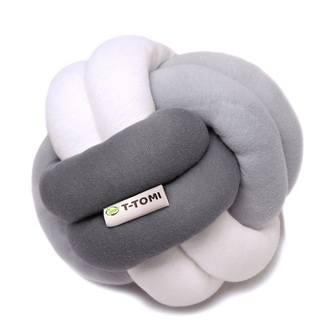 T-TOMI Pletený míček White + Grey + Antracit