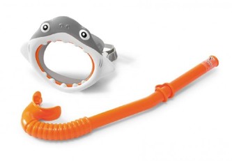 Potápěčská sada brýle + šnorchl žralok 3-8 let na kartě