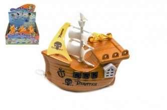 Loď/Lodička do vany na natažení plast 14cm 6ks v boxu