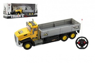 Auto nákladní RC plast 26cm na baterie se světlem v krabici 39x15x11cm