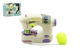 Šicí stroj plast 15cm na baterie se světlem v krabici 26x18x9cm