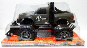 Auto velké terénní plast 50cm na setrvačník v blistru