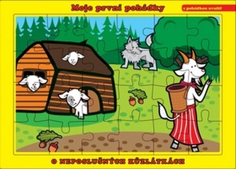 Puzzle deskové O Neposlušných Kůzlátkách 26x17cm 24 dílků Moje první pohádky Puzzle deskové O Neposlušných Kůzlátkách 26x17cm 24 dílků Moje první pohádky