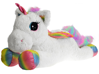 Jednorožec s křídly plyšový 85cm ležící 0m+ v sáčku