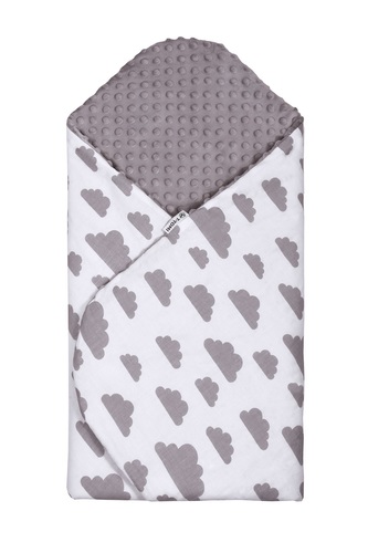 Rychlozavinovačka MINKY, white / grey clouds