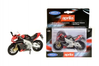 Motorka Welly Aprilia kov 12cm v krabičce