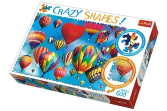 Puzzle Barevné balóny 600 dílků Crazy Shapes 68x48cm v krabici 40x27x6cm