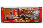 Auto kamion truck plast 50cm na setrvačník v krabici 57x22x14cm