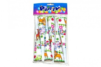 Trumpeta party papír 20cm 6ks v sáčku karneval