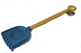 Hrábě se sítkem na písek plast 78cm