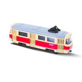 Tramvaj kov 8cm v krabičce 10,5x5x5cm