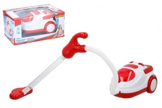 Vysavač plast 20cm na baterie se světlem se zvukem v krabici 30x15x18cm