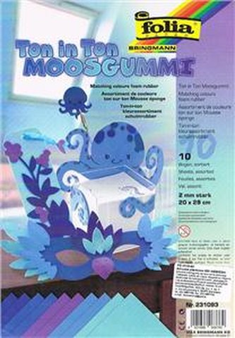 Arkusze Piankowe 20x29 cm, 10 szt., mix niebieski FO 2310-93