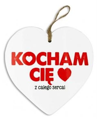 Zawieszka Serce - Kocham