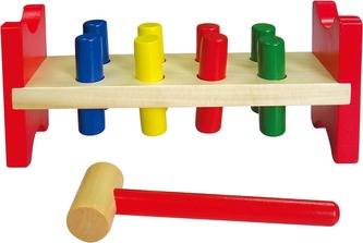 BABU dřevěná hračka - Zatloukačka kolíky