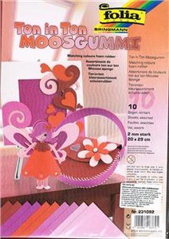 Arkusze piankowe 20x29 cm, 10 szt. mix czerwony FO 2310-92