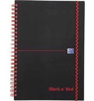 Kołozeszyt A4/70K Oxford Black&Red PP kratka