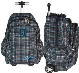 Plecak młodzieżowy na kółkach czarny kratka JUNIOR Cool Pack