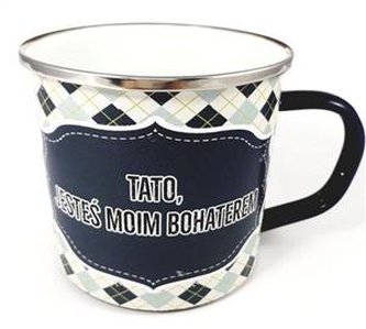 Kubek emaliowany 250ml Tato jesteś moim bohaterem