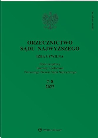 Orzecznictwo Sądu Najwyższego 7-8/2022