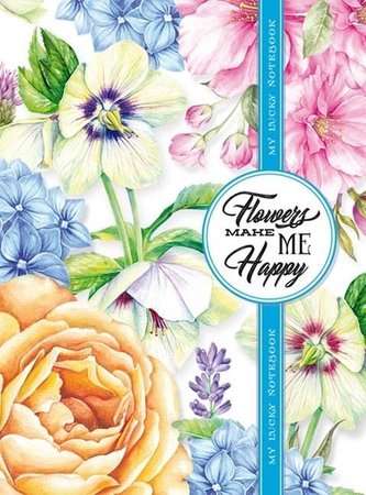 Notatnik ozdobny 165x238/80K kratka Kwiaty