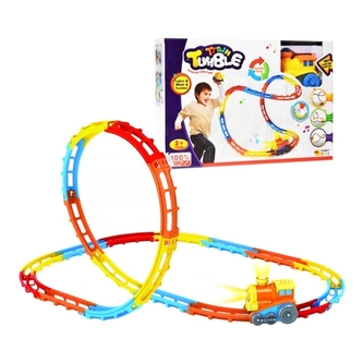 Tumble vláček převracející se na dráze