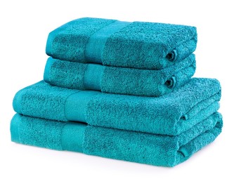 Set 100% bavlna CECIL 2x ručník 50x100 cm a 2x osuška 70x140 cm, tyrkysová 525 gr, Mybesthome