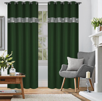 Dekorační závěs s kruhy ANDRE zelená 145x250 cm (cena za 1 kus) MyBestHome