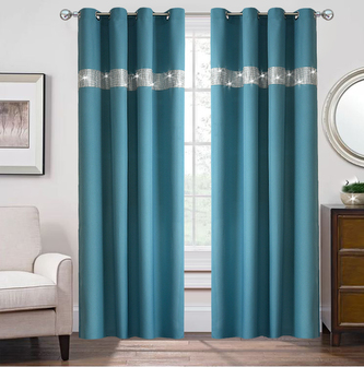 Dekorační závěs s kruhy ANDRE mořská modrá 145x250 cm (cena za 1 kus) MyBestHome