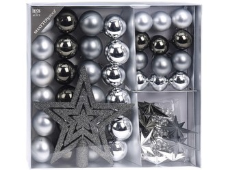 ozdoba vánoční (koule, špička, dekorace) sada 45díl. STŘ,ANTR