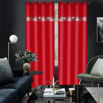 Dekorační závěs s kruhy ANDRE červená 145x250 cm (cena za 1 kus) MyBestHome