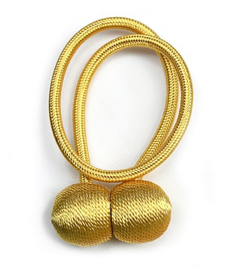 Dekorační ozdobná spona na závěsy s magnetem MATY, zlatá, O 3 cm Mybesthome