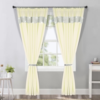 Dekorační závěs s řasící páskou AURORA smetanová 145x250 cm (cena za 1 kus) MyBestHome