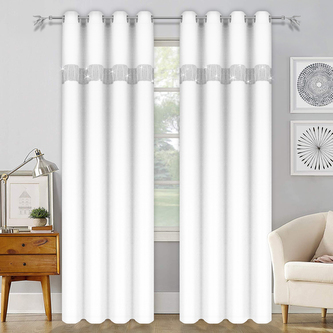 Dekorační závěs s kruhy ANDRE bílá 145x250 cm (cena za 1 kus) MyBestHome