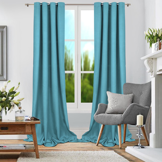 Dekorační závěs DEBORA modrá 1x140x250 cm (cena za 1 kus) MyBestHome