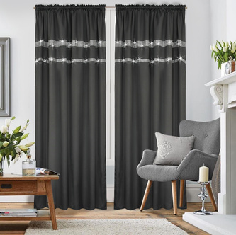 Dekorační závěs s řasící páskou BORNEO, tmavě šedá 145x250 cm (cena za 1 kus) MyBestHome