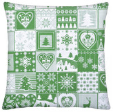 Bavlněný polštář 022 WINTER bílá/zelená 40x40 cm, Mybesthome