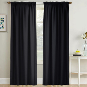 Dekorační závěs s řasící páskou LIVIA černá 145x250 cm (cena za 1 kus) MyBestHome