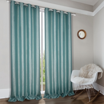 Dekorační závěs zatemňující SAMBUKO - "BLACKOUT" 145x250 cm, zelenomodrá  (cena za 1 kus) MyBestHome