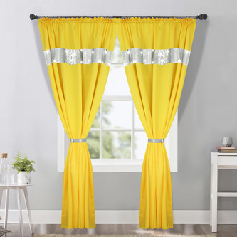 Dekorační závěs s řasící páskou AURORA tmavě žlutá 145x250 cm (cena za 1 kus) MyBestHome