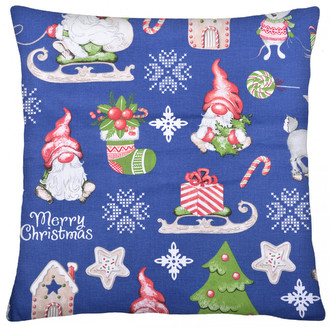 Bavlněný polštář 025 CHRISTMAS modrá 40x40 cm, Mybesthome