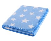 Dětská deka HAPPY STAR modrá s hvězdičkami 80x90 cm Mybesthome