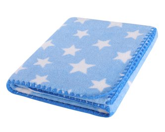 Dětská deka HAPPY STAR modrá s hvězdičkami 80x90 cm Mybesthome