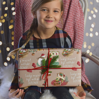 Velkoobchodní balení - Vánoční balící papír - Tady musel být někdo hodný. - 25 archů