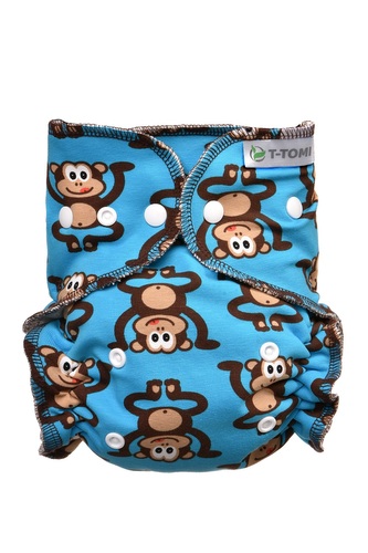T-TOMI Kalhotková plena - přebalovací set patentky Monkies