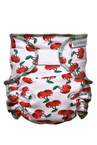 T-TOMI Kalhotková plena - přebalovací set suchý zip Cherries